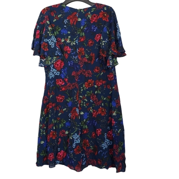 Hatch The Grace Maternity Dress in Blue Floral Flutter Sleeve 1 Small - Picture 6 of 9